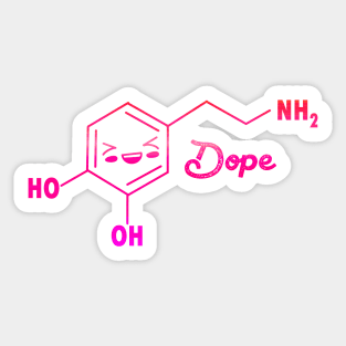 Dopamine Funny &amp; Dope Meme Chemical Structure Sticker